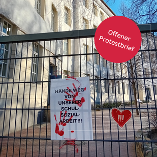 Protestaktion Schließung Schulstationen Wedding Grundschule